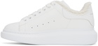 Alexander McQueen White Shearling Oversized Sneakers