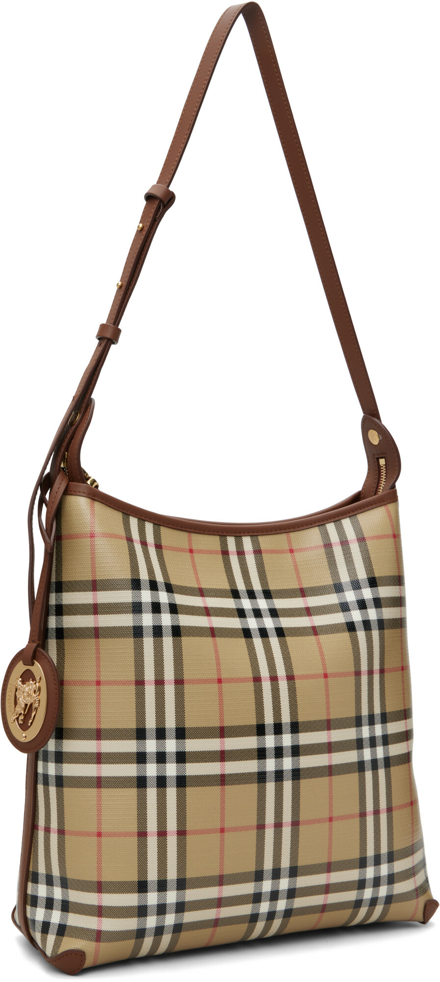 Burberry Beige Small Check Shoulder Bag