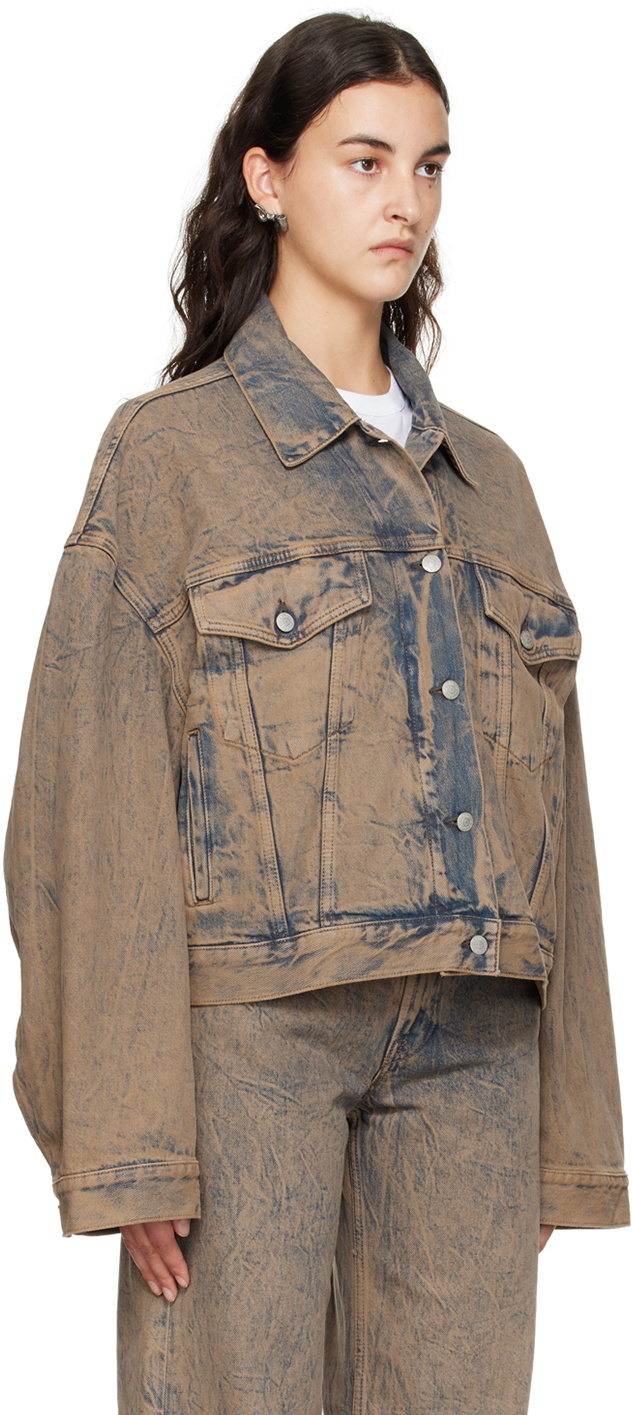 Acne Studios Pink Exaggerated Fit Morris Denim Jacket Acne Studios