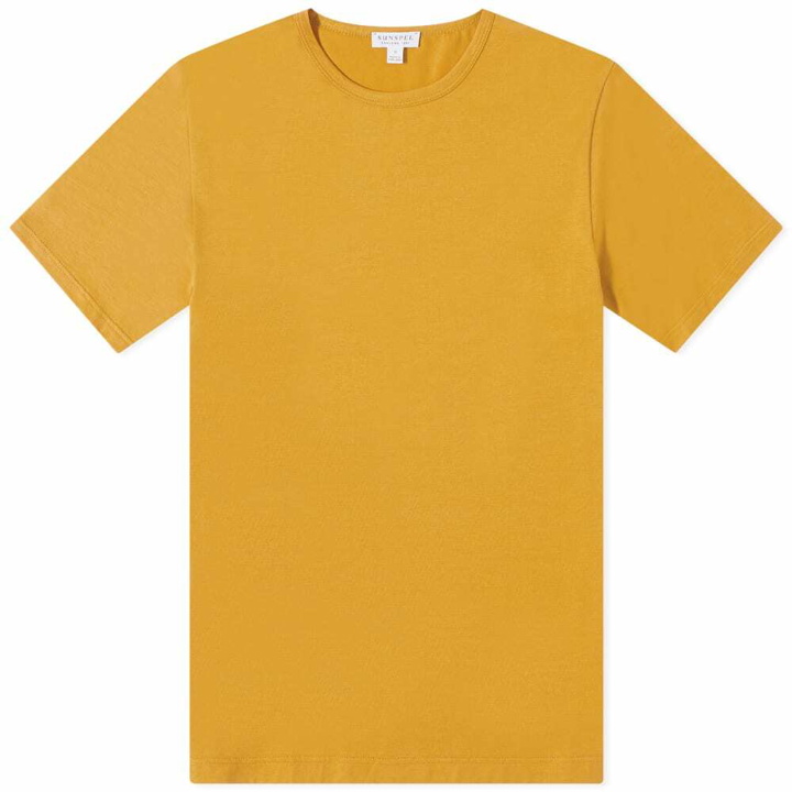 Photo: Sunspel Men's Classic Crew Neck T-Shirt in Amber