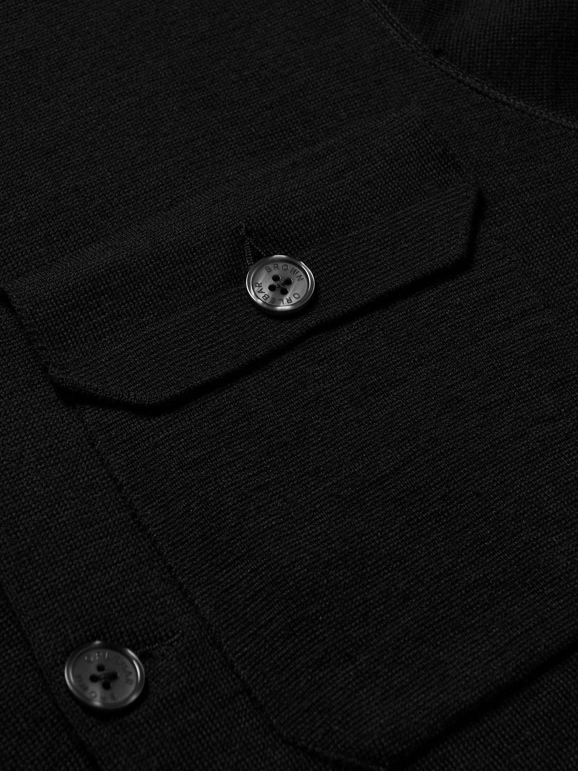 Orlebar Brown - Brigg Merino Wool Overshirt - Black