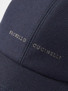 Brunello Cucinelli - Logo-Embroidered Wool, Silk and Cashmere-Blend Baseball Cap - Blue