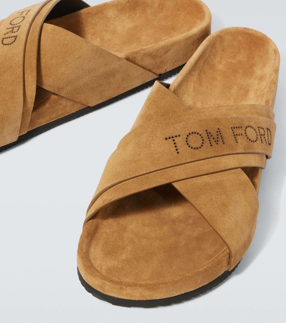 Tom Ford Logo suede sandals