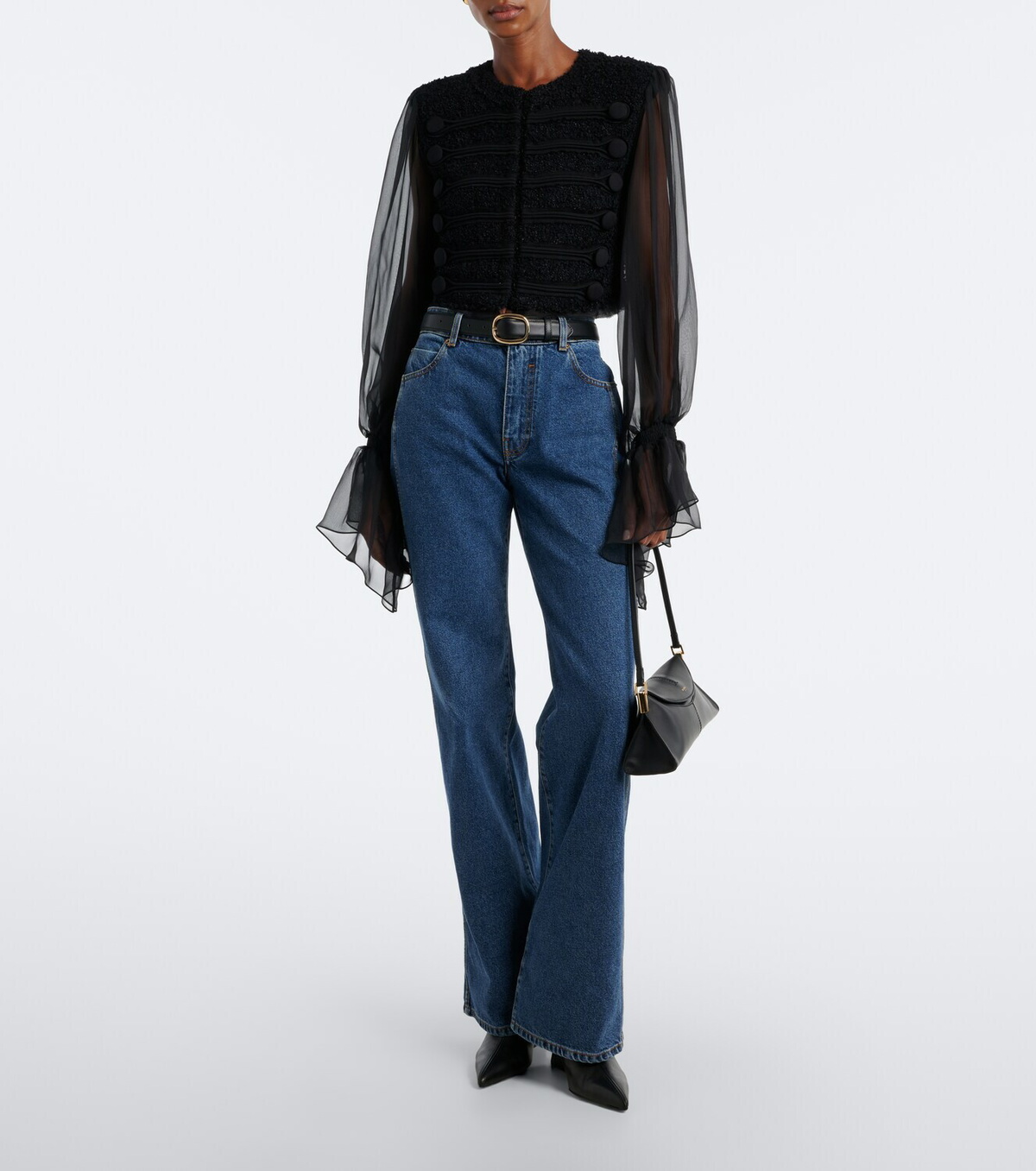 Balmain 64-83 Small leather shoulder bag