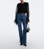 Balmain 64-83 Small leather shoulder bag