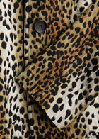 Blumarine Leopard-jacquard Cotton-blend Coat