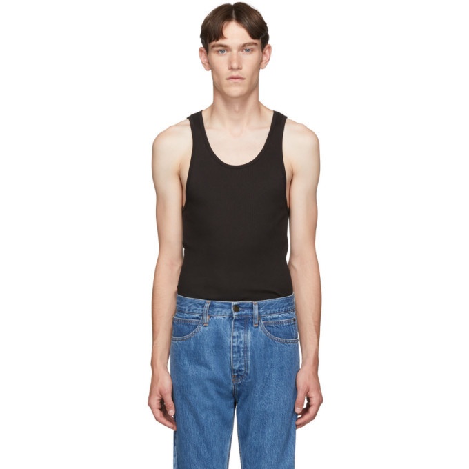 Photo: Calvin Klein Underwear Three-Pack Black Ribbed Tank Top