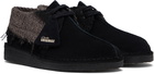 JiyongKim Black Clarks Edition Sun-Bleached Raw Edge Desert Trek Derbys