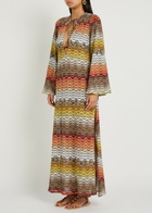 Missoni Zigzag Metallic-knit Maxi Cover-up Dress Black
