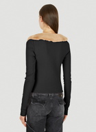 Blumarine Faux Fur Trim Cardigan