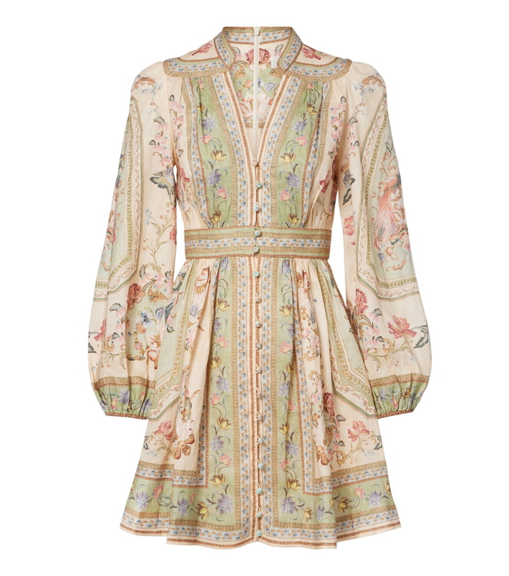 Photo: Zimmermann Roselight floral linen minidress