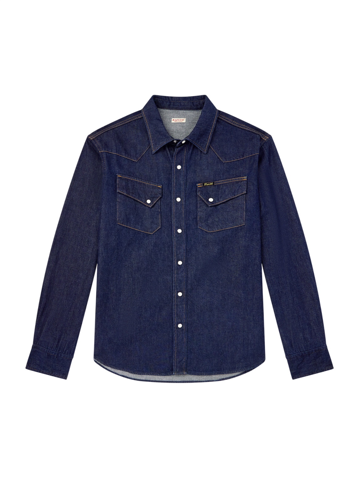 KAPITAL - Okagilly Slim-Fit Crochet-Trimmed Jeans - Blue KAPITAL