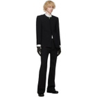 Palomo Spain Black Wool Flare Trousers
