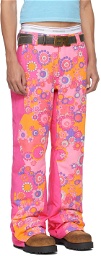 ERL Pink Floral Down Trousers
