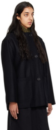 Margaret Howell Black Shawl Collar Coat