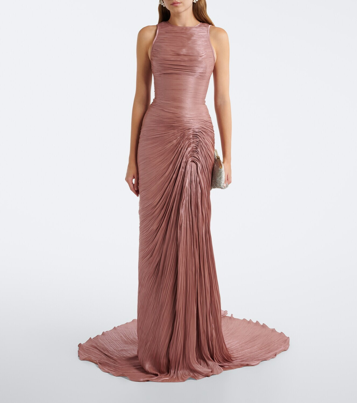 Marmar Halim Pleated satin gown
