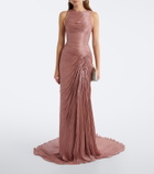 Marmar Halim Pleated satin gown