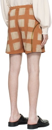 Eckhaus Latta Orange Printed Shorts