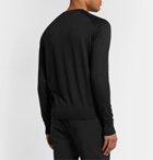 The Row - Scott Silk and Cotton-Blend Sweater - Black