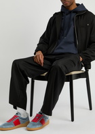 Valentino Garavani Upvillage Panelled Suede Sneakers Blue