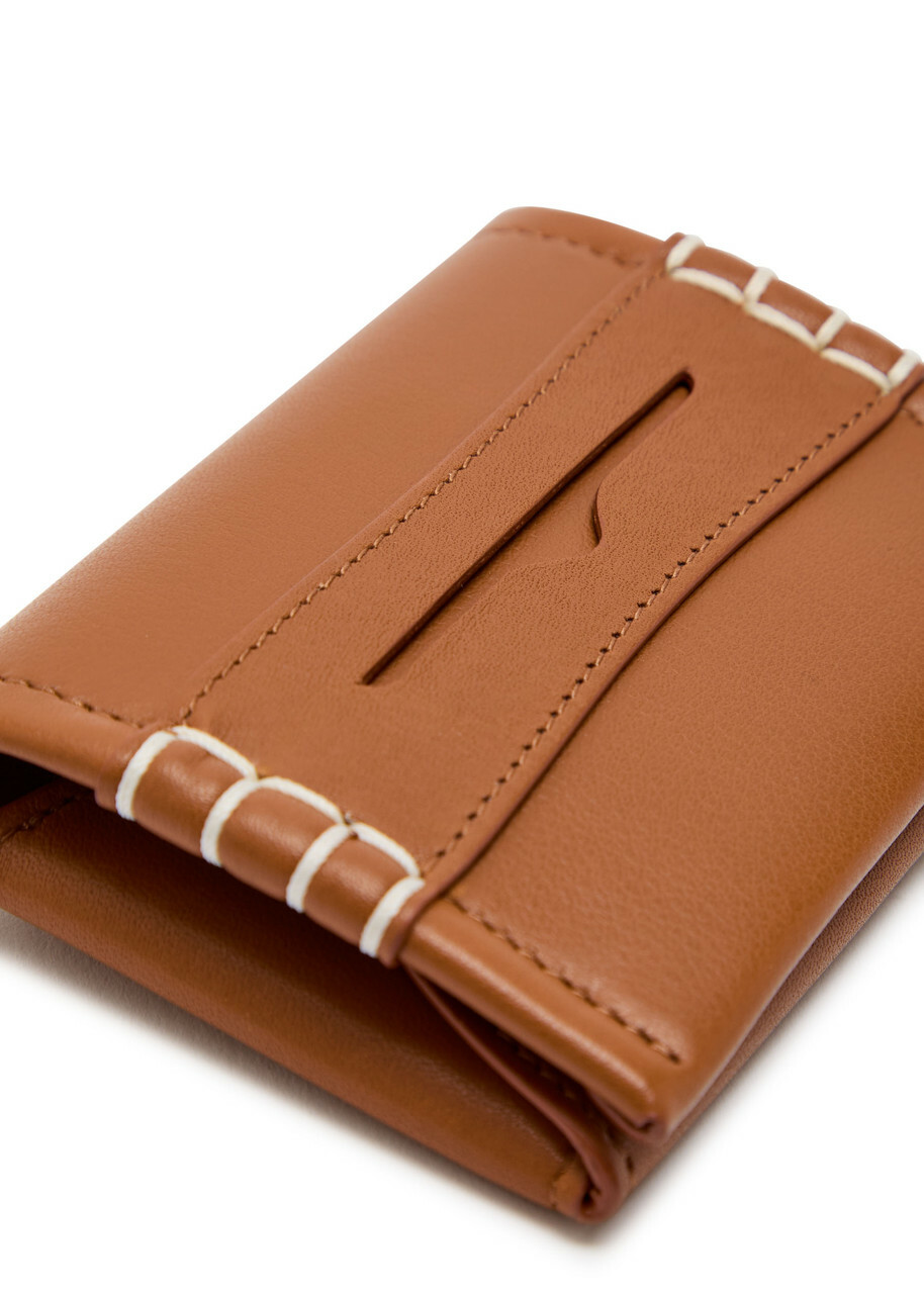JW Anderson Loafer Leather Card Holder - Tan - One Size