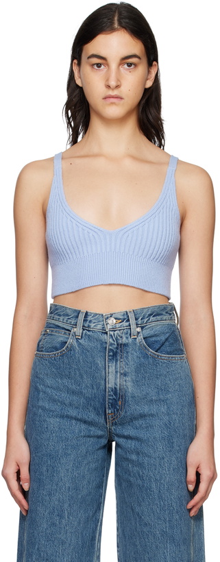 Photo: HALFBOY Blue V-Neck Tank Top