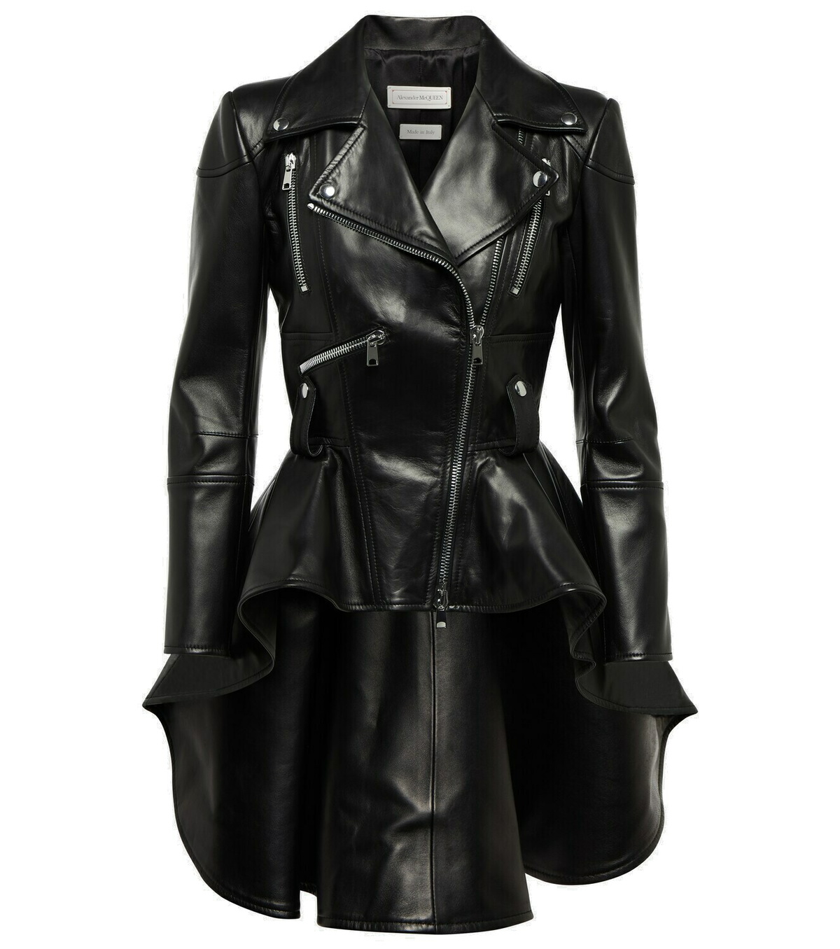 Alexander McQueen - Peplum leather biker jacket Alexander McQueen