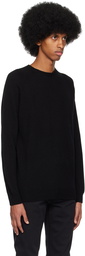 Sunspel Black Raglan Sweater