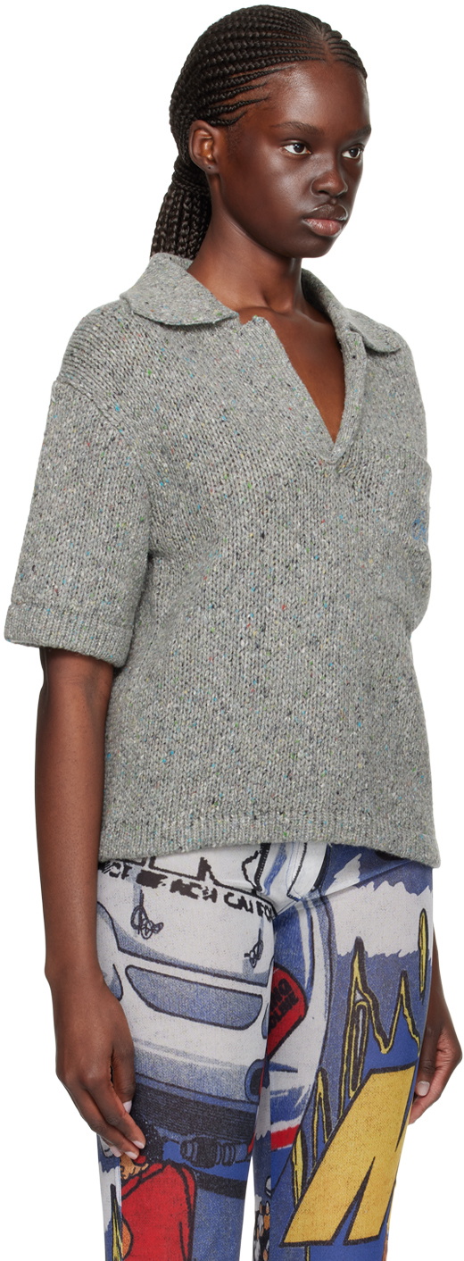 ERL Gray Patch Pocket Polo