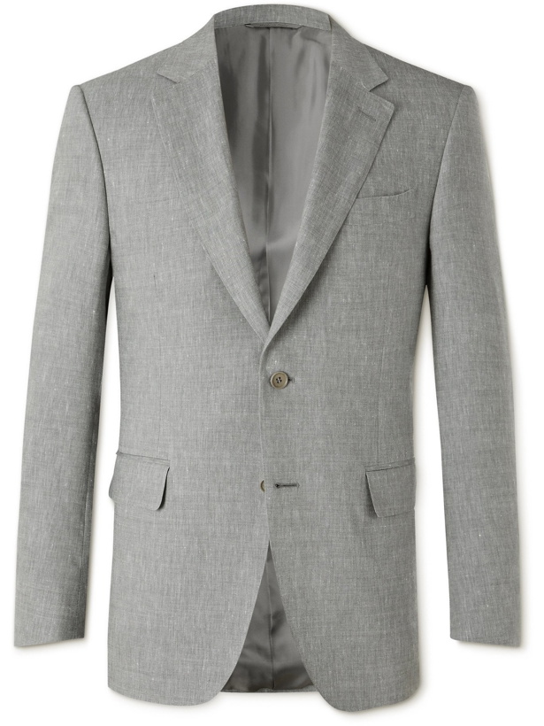 Photo: CANALI - Linen and Wool-Blend Suit Jacket - Gray - IT 46