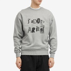 Aries Men's J'Adoro Ransom Crew Sweatshirt in Grey Marl