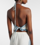 SIR Lilou halterneck silk top