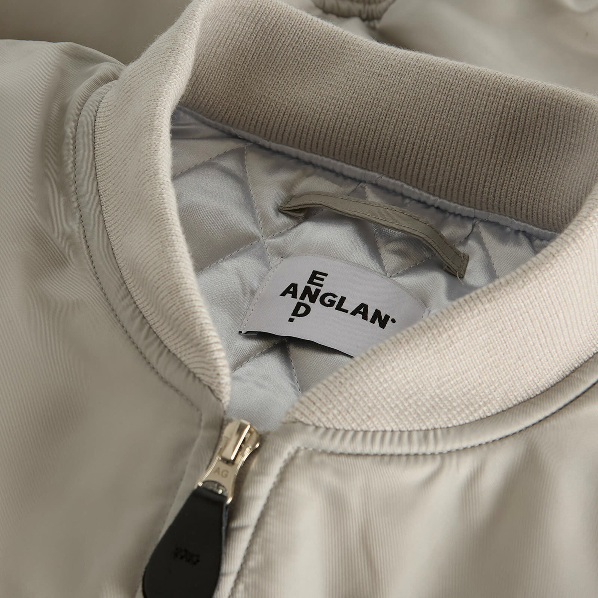 END. x Anglan Parachute Ruched Bomber Jacket in Grey 