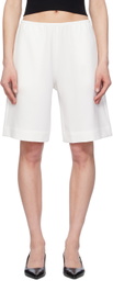 LESET White Arielle Shorts