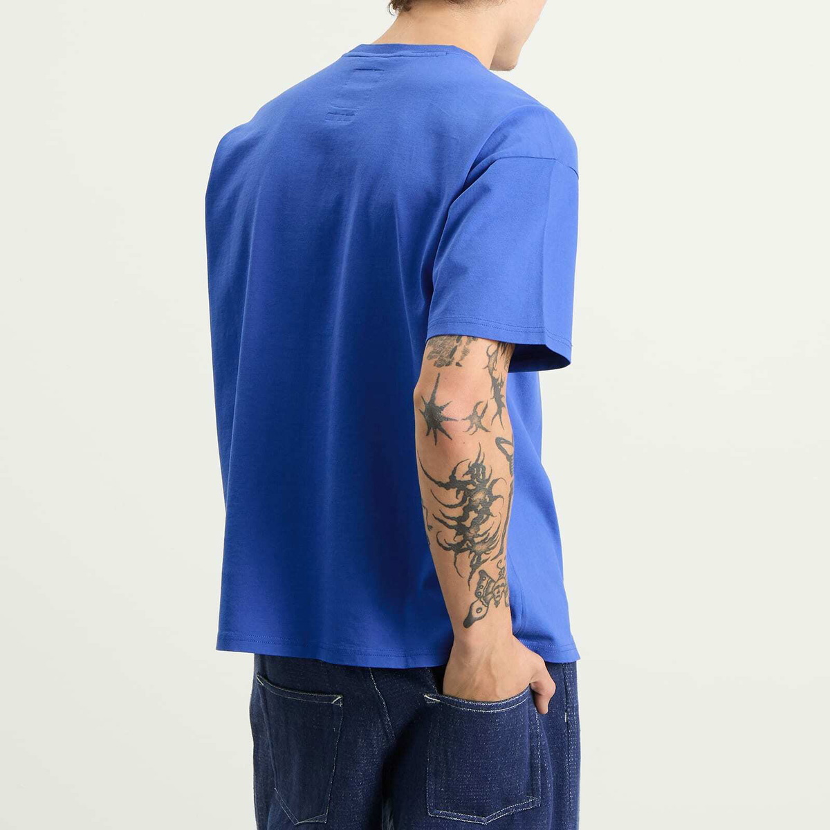 Napapijri Men's x Martine Rose Logo T-Shirt in Blue Dazzling