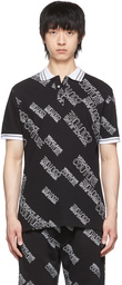 Versace Jeans Couture Black Cotton Polo