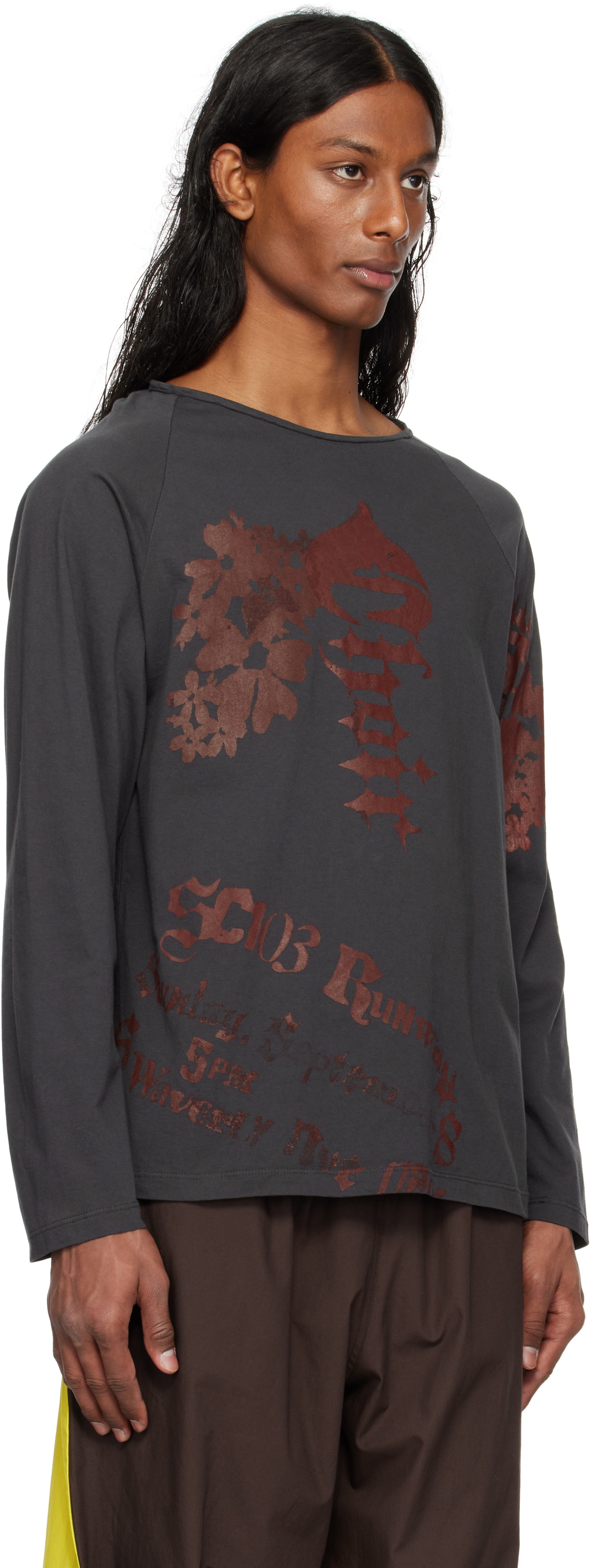 SC103 SSENSE Exclusive Gray Warf Nest Long Sleeve T-shirt