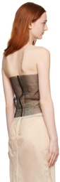 Bless SSENSE Exclusive Black Sun Tube Top