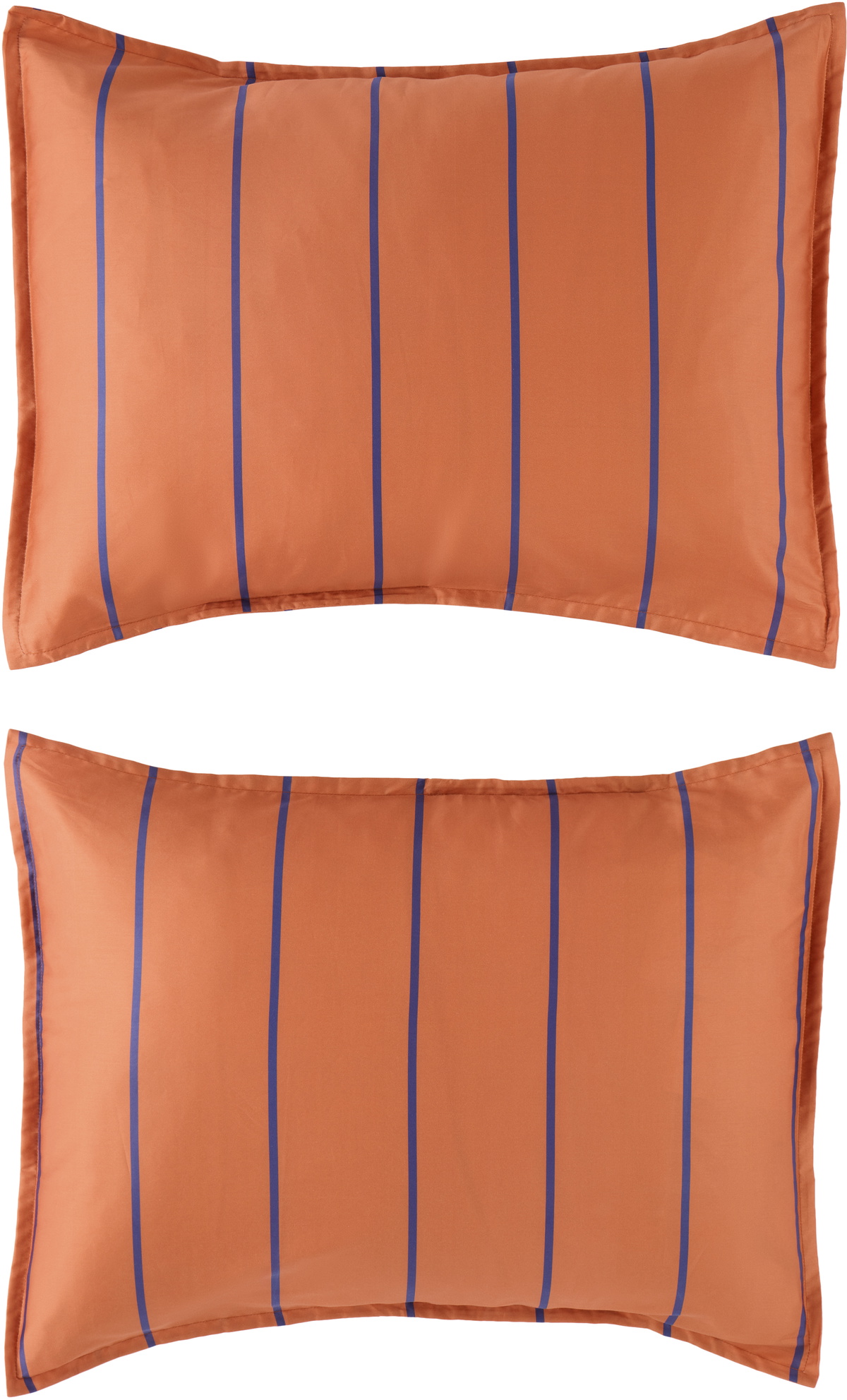 Dusen Dusen Orange & Purple Terracotta Stripe Duvet Set, Full/Queen