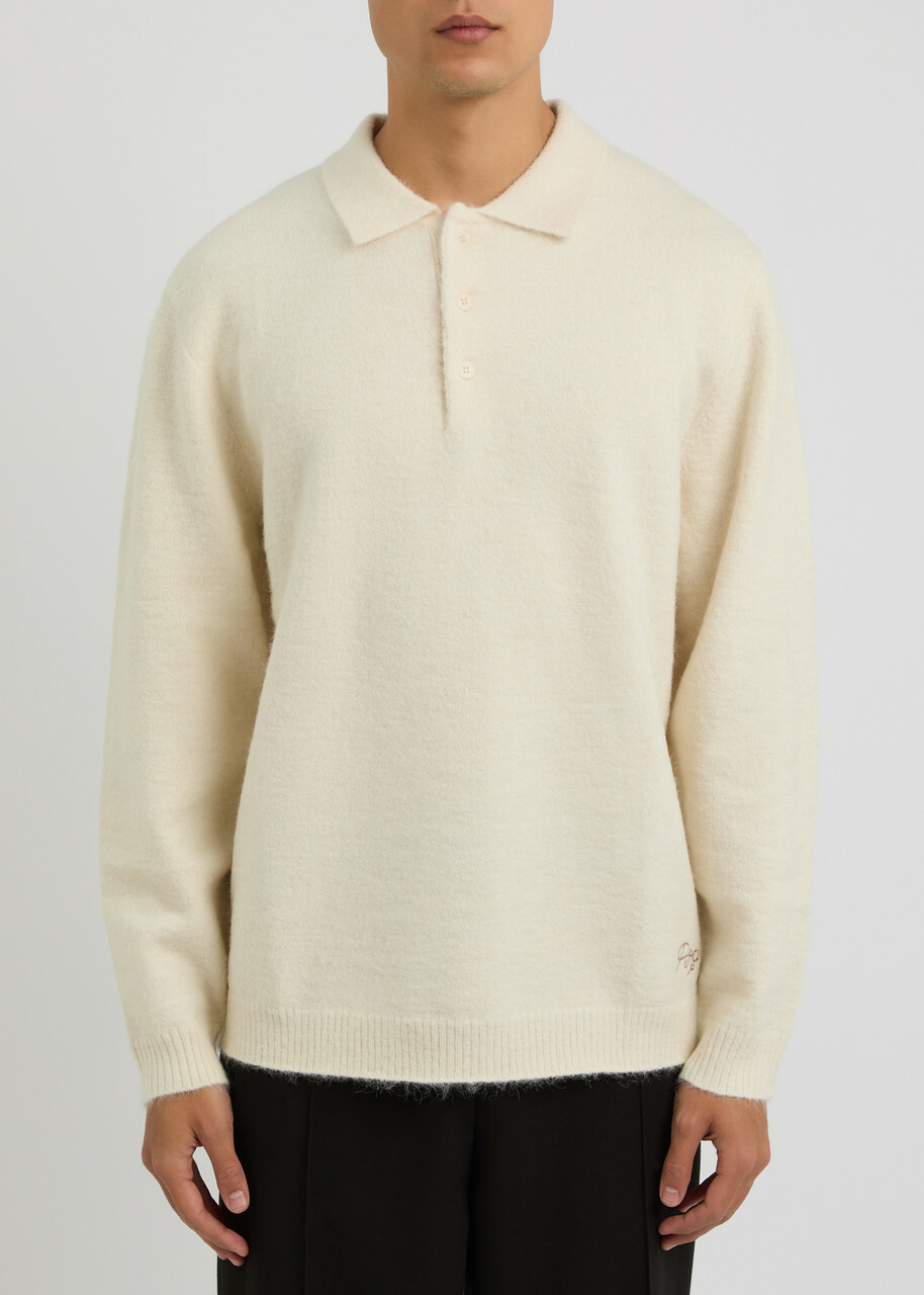 Percival Rugby Alpaca-blend Polo Jumper Cream