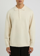 Percival Rugby Alpaca-blend Polo Jumper Cream