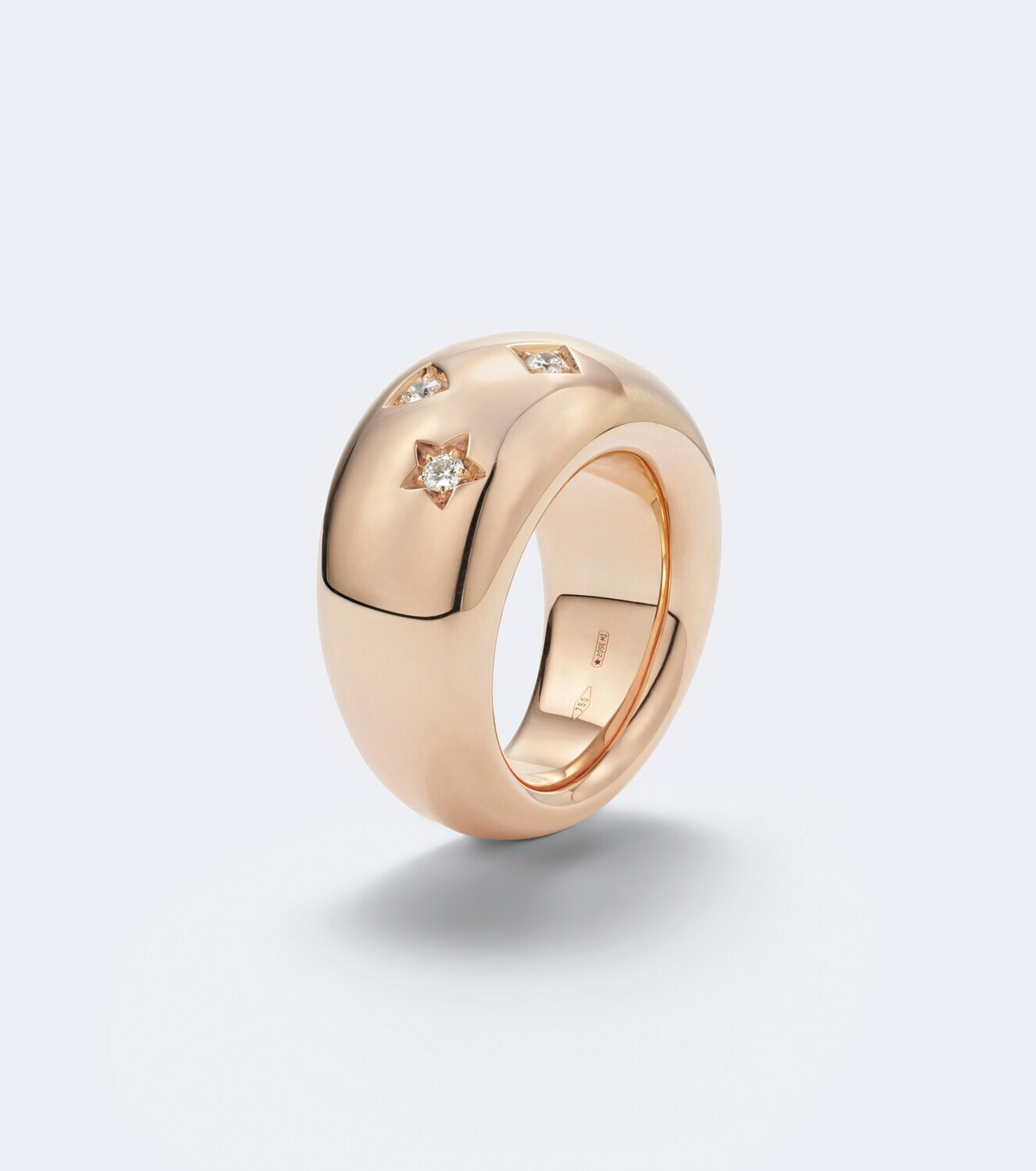 Pomellato Iconica 18kt rose gold ring with diamonds