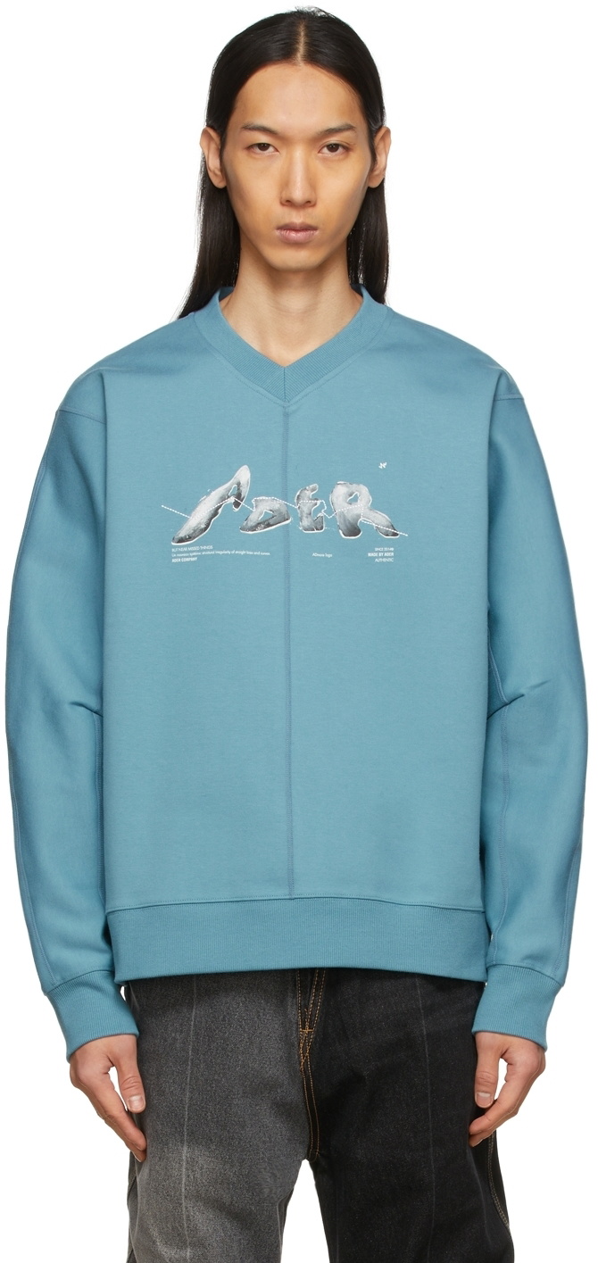 ADER error Blue Admore Sweatshirt ADER error