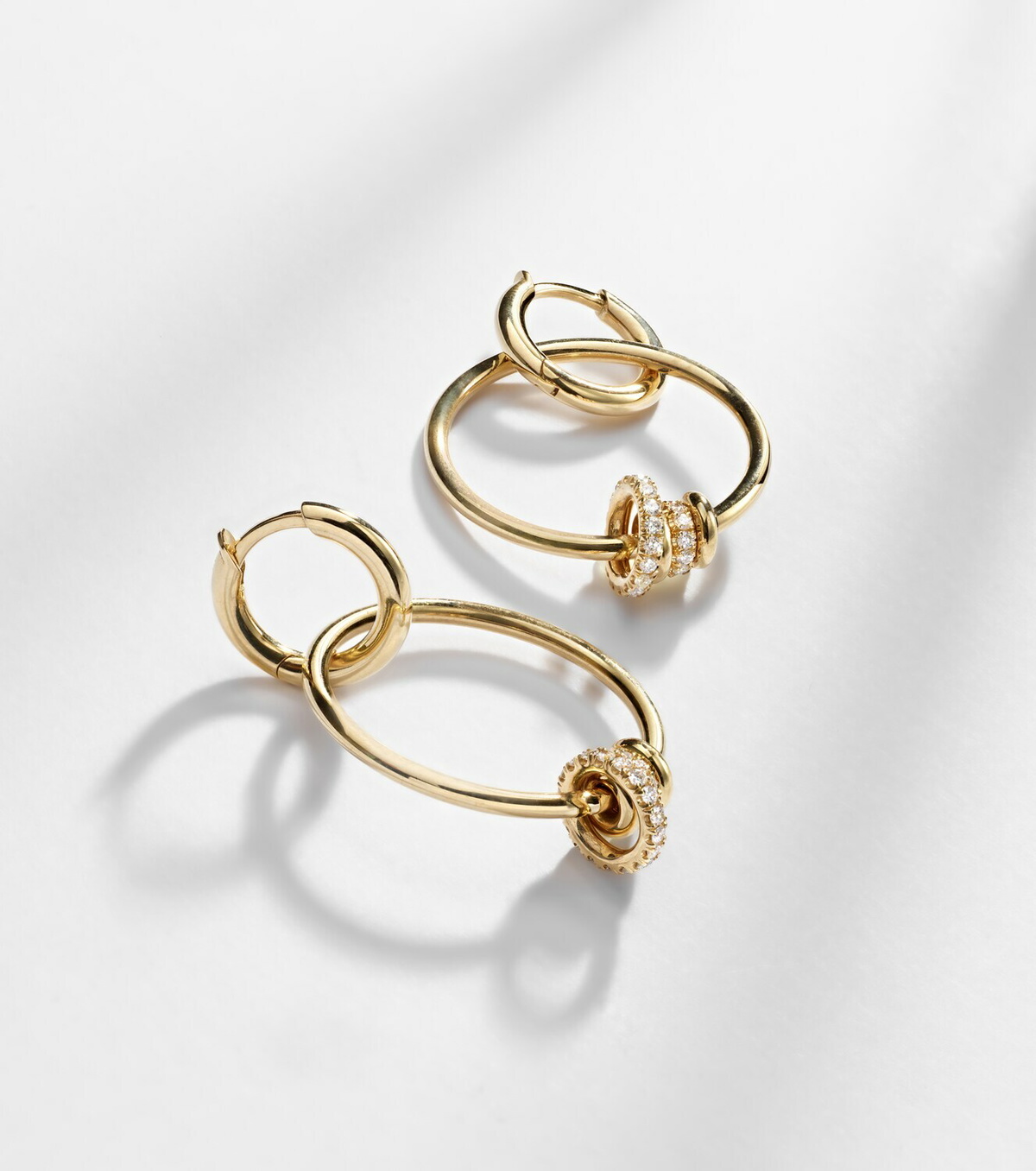 Spinelli Kilcollin Asha 18kt gold hoop earrings with diamonds