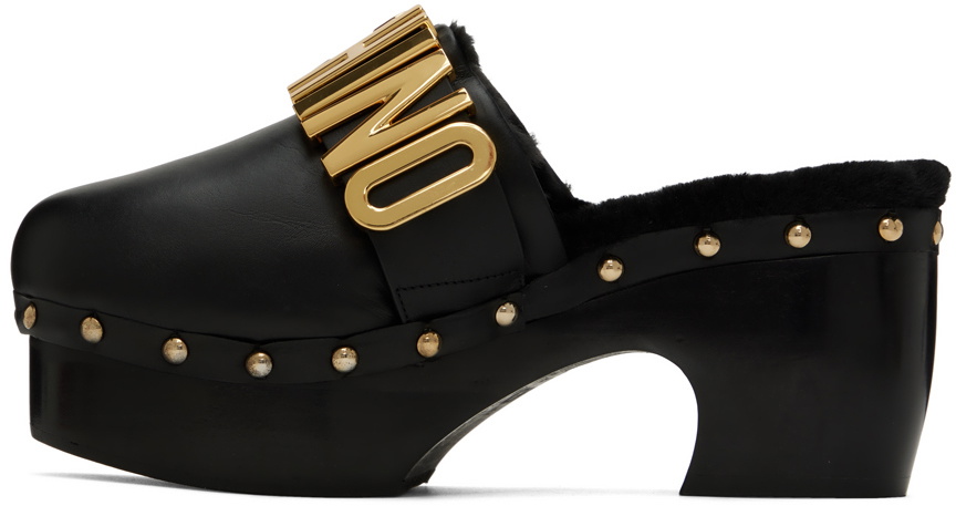 Moschino Clogs With Logo in Black
