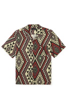 Desmond & Dempsey - Manawa Tapu Camp-Collar Printed Linen Pyjama Shirt - Multi