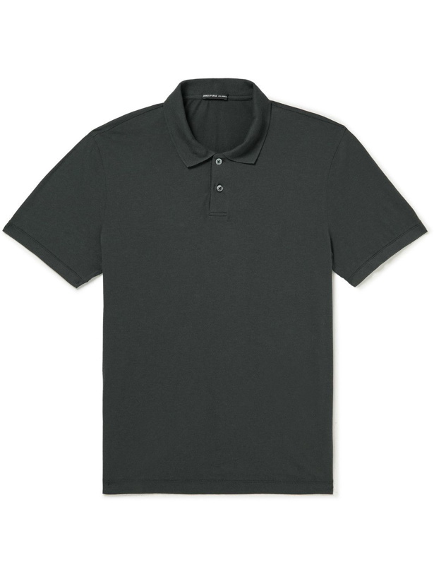 Photo: James Perse - Cotton-Jersey Polo Shirt - Gray