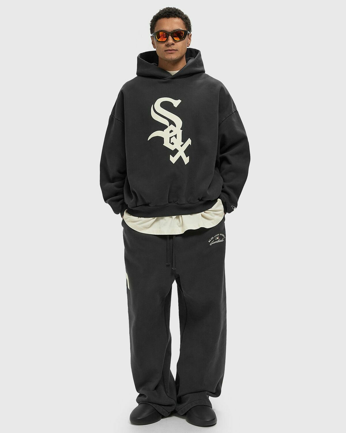 Fear of God Essentials WHITE SOX SPORT HOODIE Black Mens Hoody 