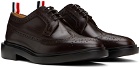 Thom Browne Brown Rubber Sole Longwing Derbys