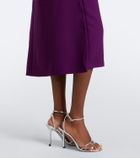 Safiyaa Oria caped crêpe midi dress